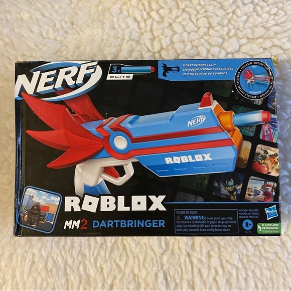 NERF Roblox MM2: Dartbringer Dart Blaster, Includes Virtual Code, 3 Elite Darts - Picture 7 of 7